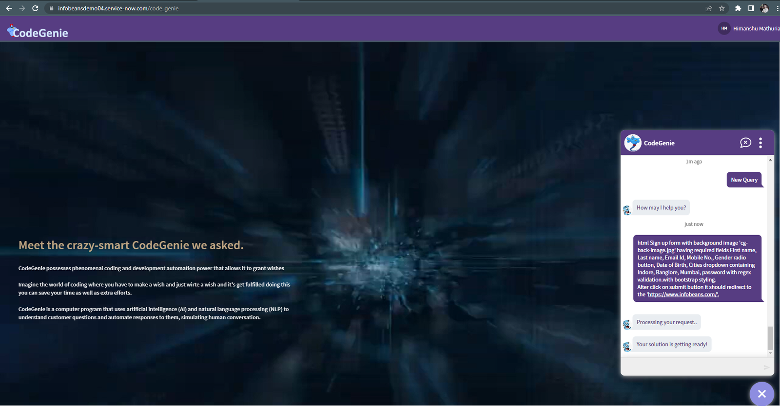 Code Genie Portal