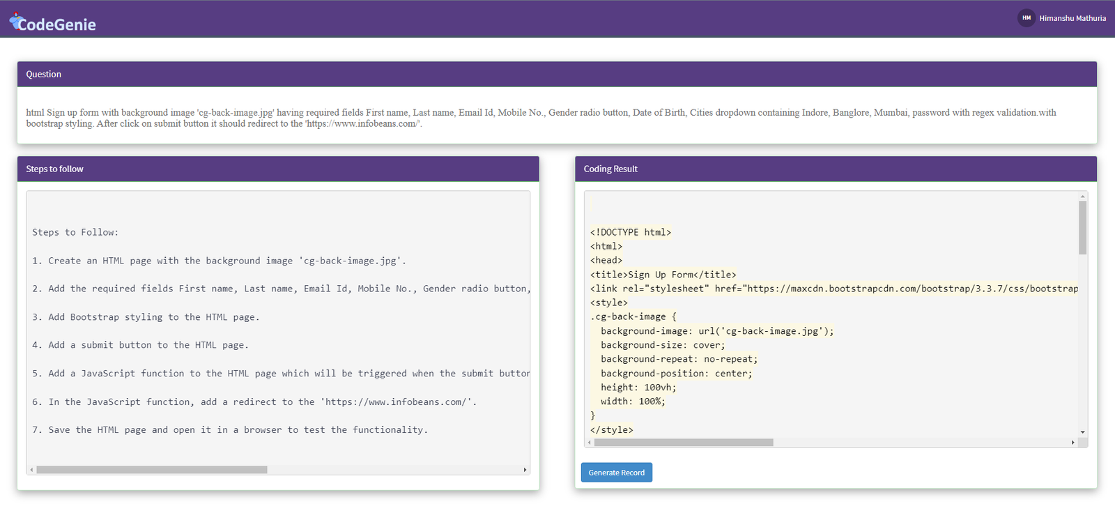 Response Interface